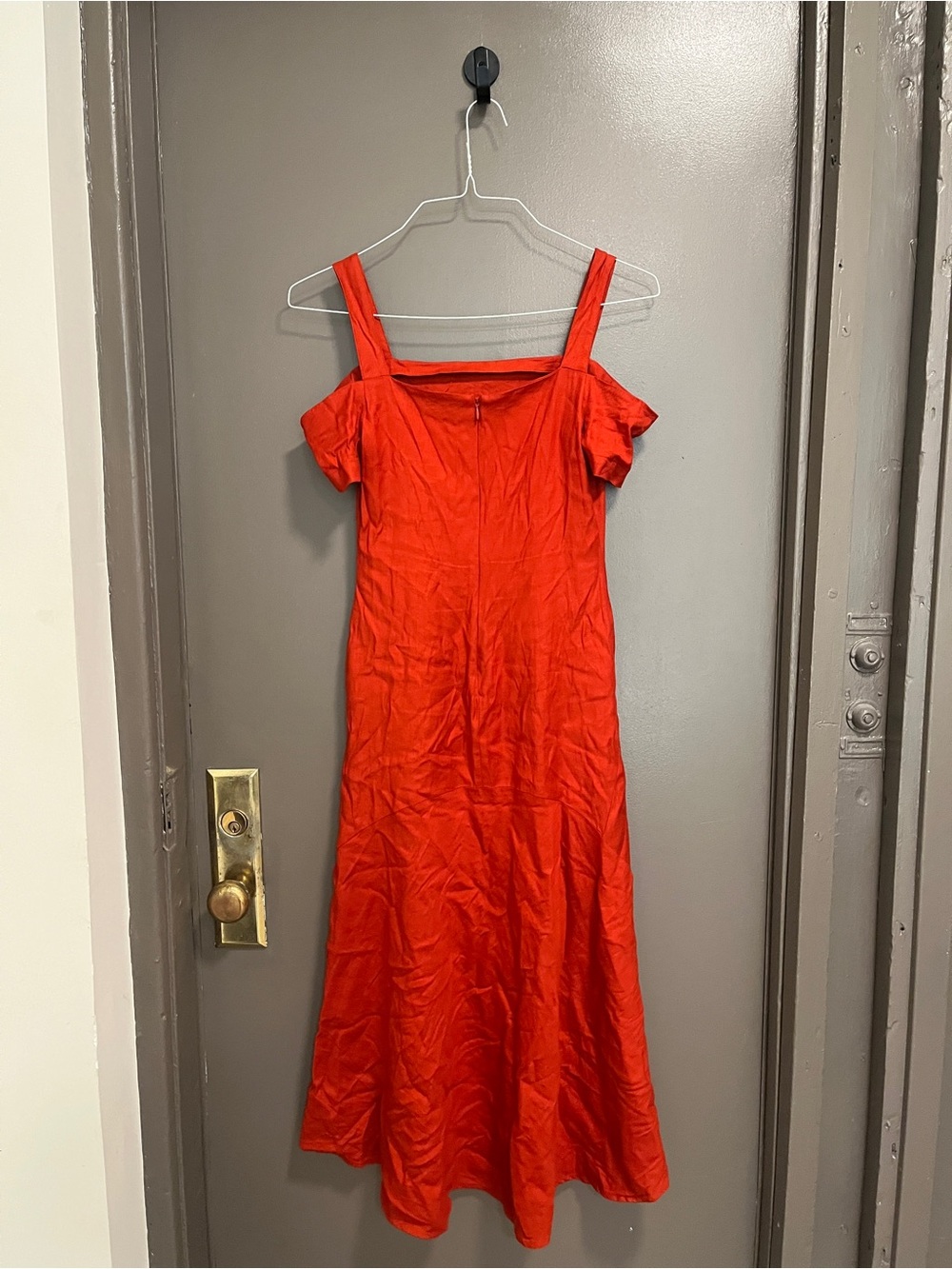 A.L.C. Rust Cold-Shoulder High-Low Dress - Picture 4 of 12